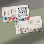 Wildblume Charm Online UAWG QR Code Hochzeit Begleitkarte<br><div class="desc">Wildblume Hochzeit Online-UAWG-Umschließungskarte mit individuellem qr-Code, Aquarell Wilde Blume und schöne Kalligraphie. Dieses rustikale Land botanische Design hat eine hübsche Grenze von Wildblumen, einschließlich düsteren Mohnblütenkonflower Schmetterbecher Kopfhaut und Klee. Eine elegante, moderne Blume mit mädchenhaftem böhmischen Gartenthema. Bitte stöbern Sie in meinem Shop in der Wildblume Charm Kollektion für passende...</div>