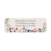 Wildblume Charm Rustic Floral Wedding Address (Vorne)