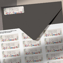 Wildblume Charm Rustic Floral Wedding Address