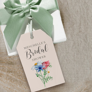 Wildblume Charm Rustikales Brautparty Geschenkanhänger