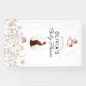 Wildblume Chic Floral Boho Weißes Foto Willkommen Banner (Horizontal)