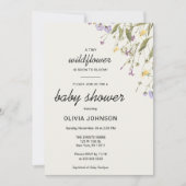 Wildblume Chic Gender Neutral Soft Sage Floral Einladung (Vorderseite)