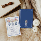 Wildblume Chinoiserie Ginger Jars Brautparty Einladung