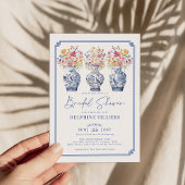 Wildblume Chinoiserie Ginger Jars Brautparty Einladung