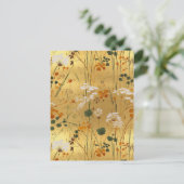 Wildblume Chiyogami Postkarte (Stehend Vorderseite)