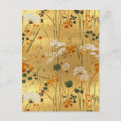 Wildblume Chiyogami Postkarte (Vorderseite)