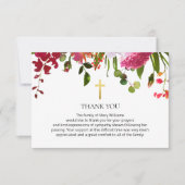 Wildblume Christlich Memorial Beerdigung Danke (Vorderseite)