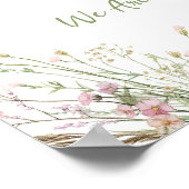 Wildblume Clothesline Babydusche Begrüßungszeichen Poster (Ecke)