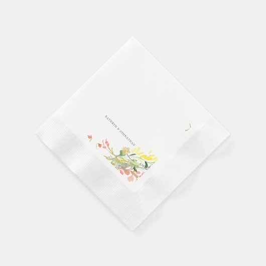 Wildblume Cocktail Serviette (Ecke)