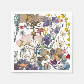 Wildblume Collage Napkin Serviette