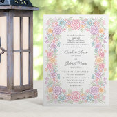 Wildblume Colorful Garden Wedding Einladung