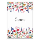 Wildblume Cosmo Tischnummer (Rückseite)