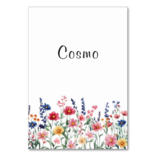 Wildblume Cosmo Tischnummer (Vorderseite)