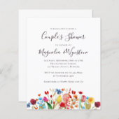 Wildblume Couple's Dusche Einladung (Vorne/Hinten)