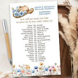 Wildblume Cowboy Mami eher Duschspiel