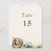 Wildblume Cowgirl Rustic Floral Tischnummer (Vorderseite)