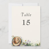 Wildblume Cowgirl Rustic Floral Tischnummer (Rückseite)