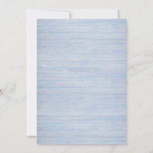 Wildblume Cup Dusty Blue Wood Brautparty Einladung (Rückseite)