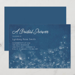Wildblume Cyanotype Bridal Dusche Einladung