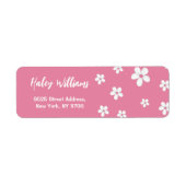 Wildblume Daisy Pink Baby Girl Rücksendeadresse (Vorne)
