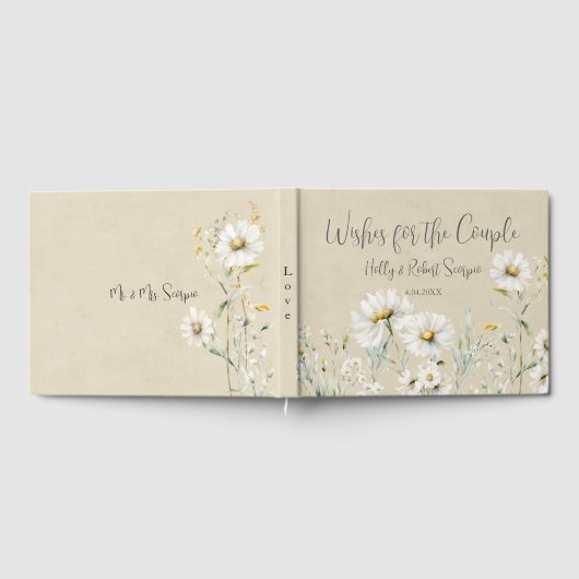 Wildblume Daisy Wedding Gästebuch (Voll)