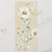 Wildblume Daisy Wedding Menükarte (Rückseite)