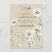 Wildblume Daisy Wedding QR Code Begleitkarte (Vorderseite)