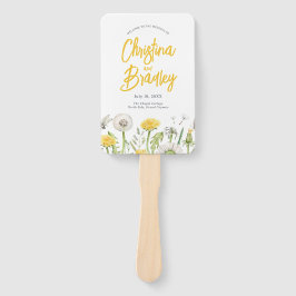 Wildblume Dandelion Garden Hochzeitsprogramm Fächer