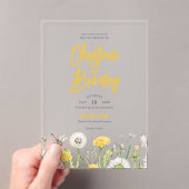 Wildblume Dandelion Garden Wedding Acryleinladungen (Insitu (Handheld))