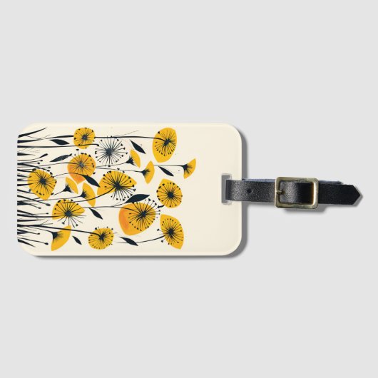 Wildblume Dandelion Gepäckanhänger (Vorderseite (Horizontal))
