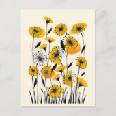 Wildblume Dandelion Postkarte (Vorderseite)