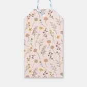Wildblume Danke, Babydusche Geschenkanhänger (Rückseite)