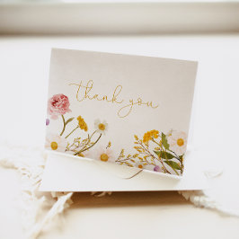 Wildblume Danke Card, Bohemisch Florals