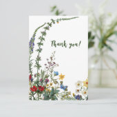 Wildblume Danke, Card und Umschlag Dankeskarte (Stehend Vorderseite)
