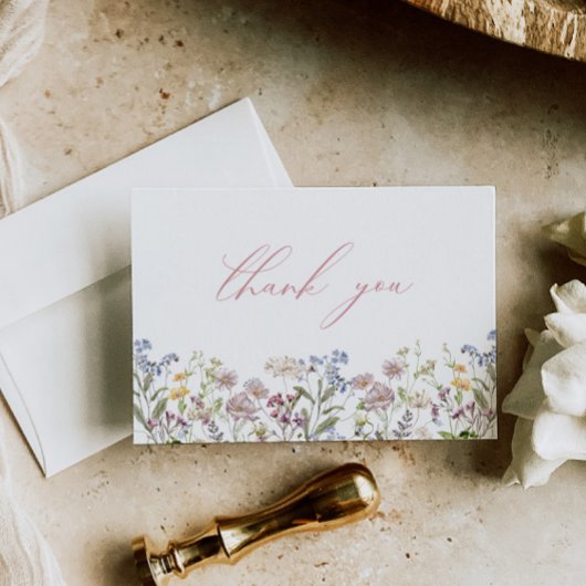 Wildblume Danke, dass ihr die Pink Floral Boho Blu Dankeskarte