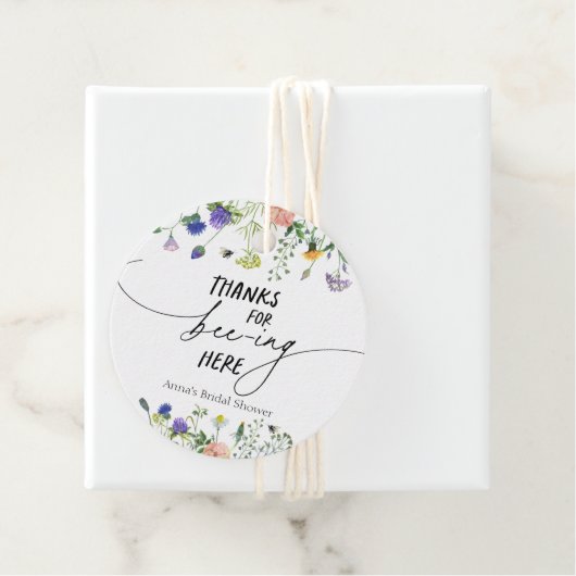 Wildblume Danke für das Bienening hier Geschenkanhänger (Beispiel)