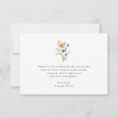 Wildblume danke Ihnen Karten (Rückseite)