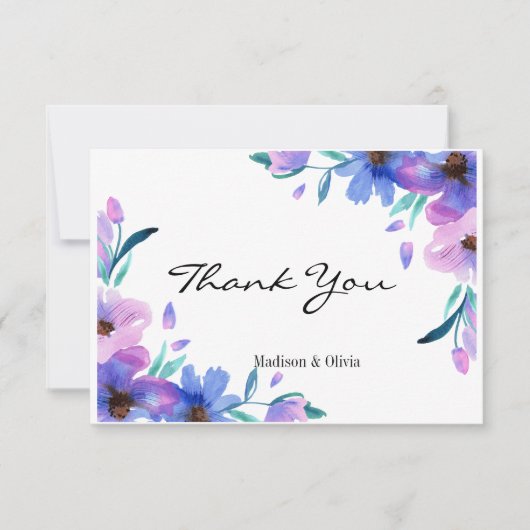 Wildblume Danke Karte (Vorderseite)