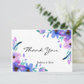 Wildblume Danke Karte (Stehend Vorderseite)
