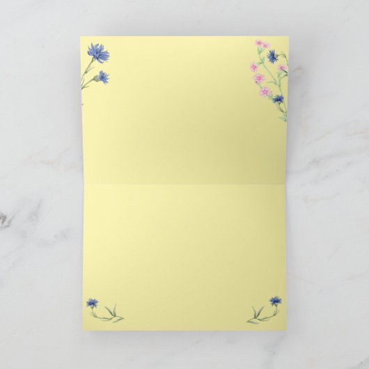 Wildblume Dankeschön Karte (Innenseite)