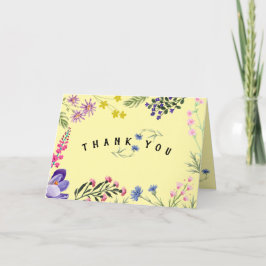 Wildblume Dankeschön Karte