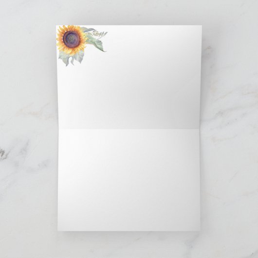 Wildblume Dankeschön Karte (Innenseite)