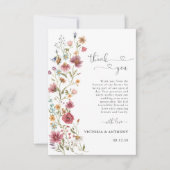 Wildblume Dankeschön Karte (Vorderseite)