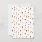 Wildblume Dankeschön Karte (Rückseite)