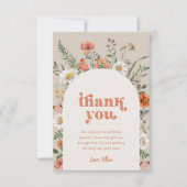 Wildblume Dankeschön Karte | Wildblume Geburtstag (Vorderseite)