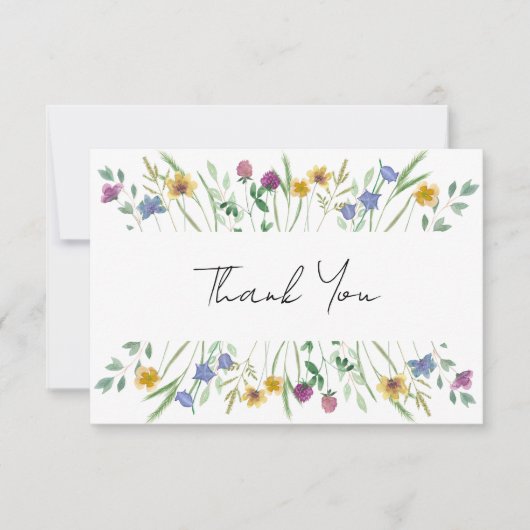 Wildblume Dankeskarte (Vorderseite)