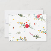 Wildblume Dankeskarte (Rückseite)