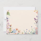 Wildblume Dankeskarte (Rückseite)