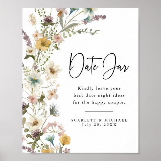 Wildblume Datum Jar Poster (Vorne)
