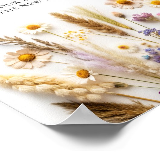 Wildblume Datum Nachtideen Datum JAR Poster (Ecke)